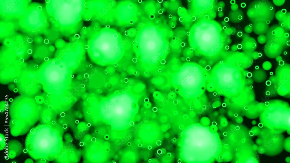 Poster abstract microorganisms and viruses under microscope. design. human immune system virus moving acros