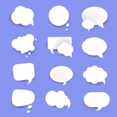 Speech Bubble Isolated Violet Background
