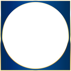 blue gold circle frame