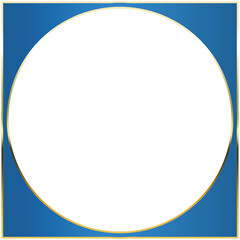 blue gold circle frame