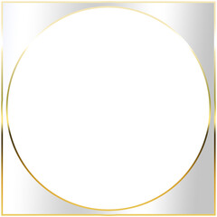 silver gold circle frame