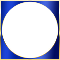 blue gold circle frame