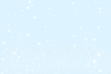 Blue and white snowfall background.  New Year, Christmas and all celebration background concept.