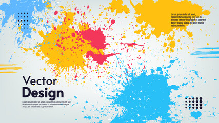 Vector illustration. Paint artwork splash. Colorful splash. Design for sale brochures, postcard, business card.  © Goldenboy_14