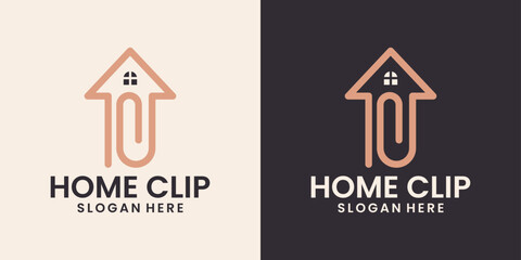 home and clip logo design inspirations