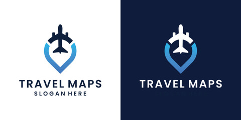 modern travel maps logo design inspirations