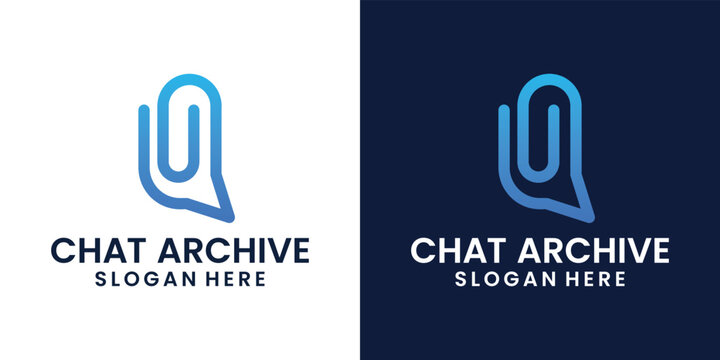 chat and clip logo design inspirations