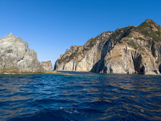 Naklejka premium People live on the small islands in the Mediterranean Sea.