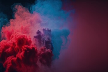 Fototapeta premium Color Smoke Background in Red and Blue
