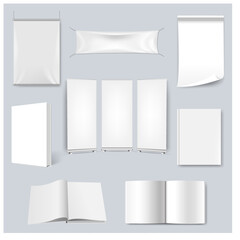 set of blank papers