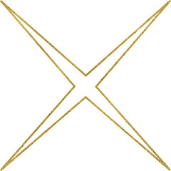 Gold Glitter Decorative Star