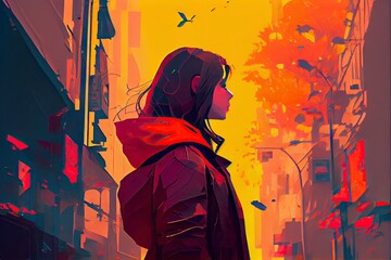 Fototapeta premium Cyberpunk city at night