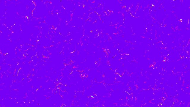 Abstract pencil glitch psychedelic moving doodle lines and shapes on bright purple background static noise optical illusion. Abstract hypnotic animated Surreal modern visual glow funky backdrop