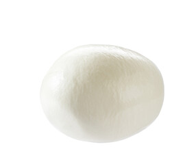 Single fresh piece mozzarella cheese isolated on white background. buffalo mozzarella cheese isolated on white background.
