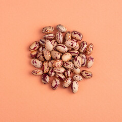 Raw dry pinto beans in heap - Phaseolus vulgaris