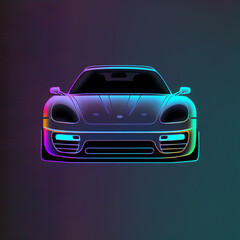 Fototapeta na wymiar Holographic Car Art