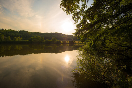 German Lake In Vulkan Eifel National Park. 