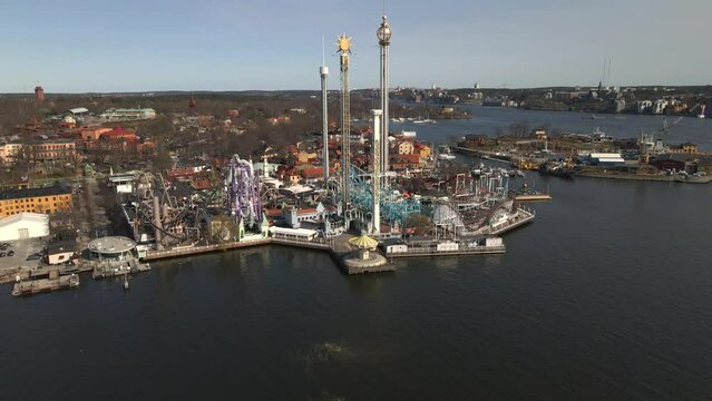 Grona Lund Amusement Park in Stockholm, Sweden