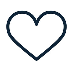 Heart icon. Heart shape. Favorite outline icon.
