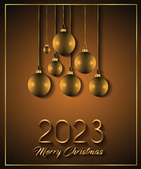 2023 Merry Christmas background.