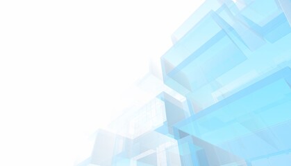 Abstract architecture rendering 3d illustration