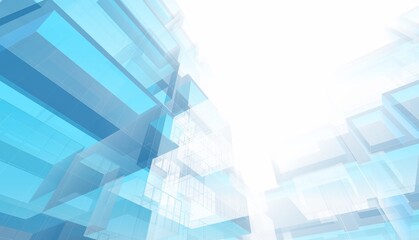 Abstract architecture rendering 3d illustration