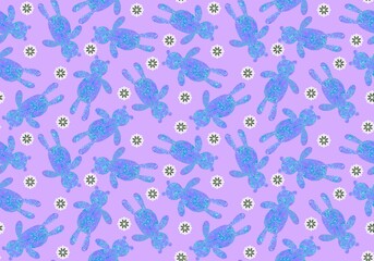 Obraz premium Cartoon toys animals seamless fluffy bears pattern for wrapping paper and fabrics and kids clothes print