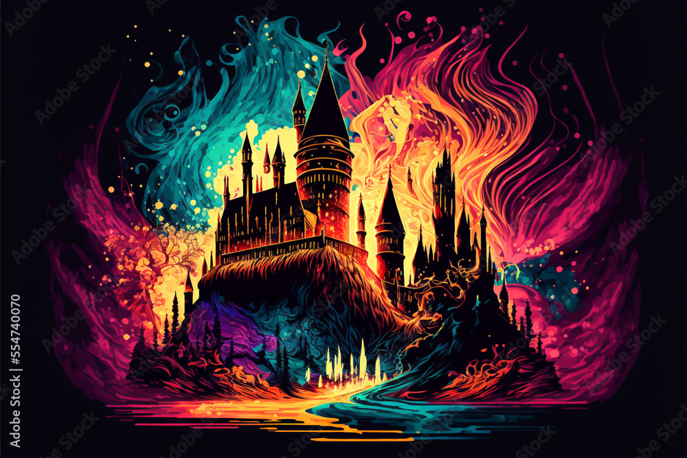 Canvas Prints abstract castle ai-generated