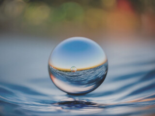 drop on blue