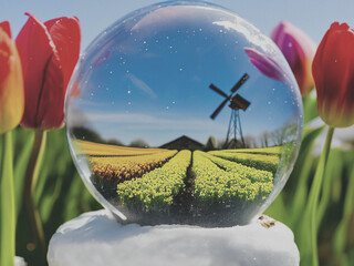 tulip in the wind
