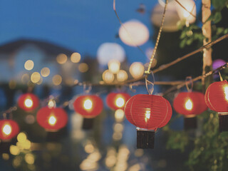hanging paper lanterns