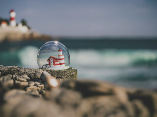 lighthouse snow globe