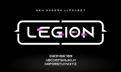 Modern alphabet fonts. typography, technology, fashion, digital, creative logo font. vector illustration.