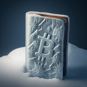 Bitcoin "cold wallet", ai generated