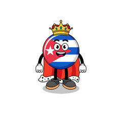 Mascot Illustration of cuba flag king