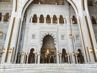 Mecca , Saudi Arabia 12 May 2021 ,  Makkah - Al Haram mosque from inside