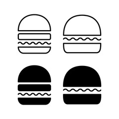 Burger icon vector for web and mobile app. burger sign and symbol. hamburger