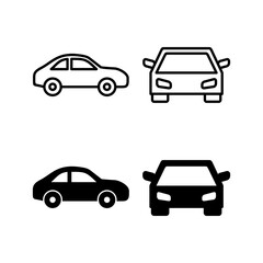 Car icon vector for web and mobile app. car sign and symbol. small sedan