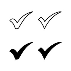 Check mark icon vector for web and mobile app. Tick mark sign and symbol