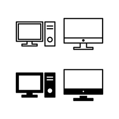 Computer icon vector for web and mobile app. computer monitor sign and symbol