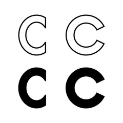 Copyright icon vector for web and mobile app. copyright sign and symbol