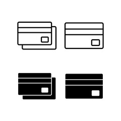 Credit card icon vector for web and mobile app. Credit card payment sign and symbol