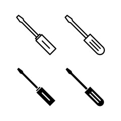 Screwdriver icon vector for web and mobile app. tools sign and symbol
