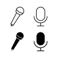 Microphone icon vector for web and mobile app. karaoke sign and symbol