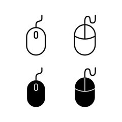 Mouse icon vector for web and mobile app. click sign and symbol. pointer icon vector.