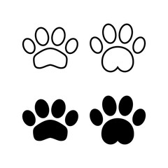 Fototapeta premium Paw icon vector for web and mobile app. paw print sign and symbol. dog or cat paw
