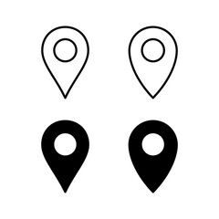Pin icon vector for web and mobile app. Location sign and symbol. destination icon. map pin