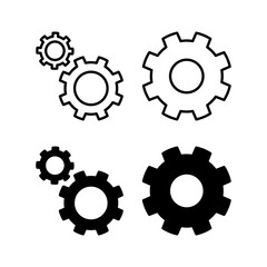 setting Icon vector for web and mobile app. Cog settings sign and symbol. Gear Sign