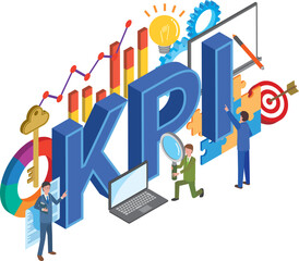 KPI重要業績評価指標のイメージイラスト