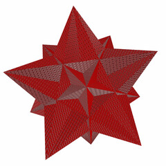 3D Red Star: The Ultimate Holiday Symbol. Red star isolated